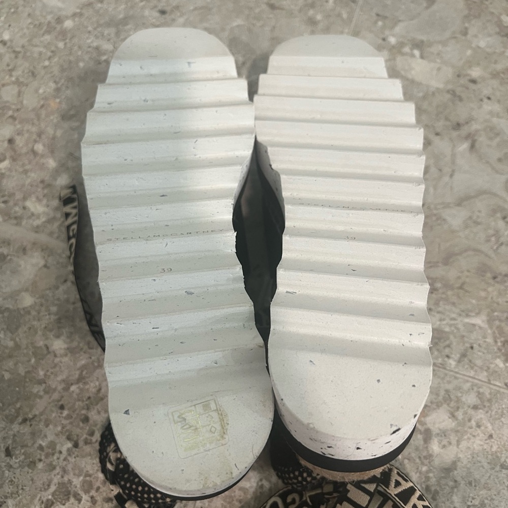 Black and Cream Stella McCartney Designer Espadrilles - Picture 6 of 6